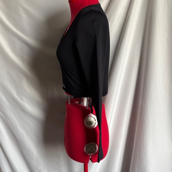 Black Ribbed Crop Top Mm418 - Picture 4 of 7